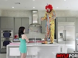 Hot MILF Alana Cruise hires a clown for her birthday and got surprise when the horny clown gave her an awesome birthday sex.